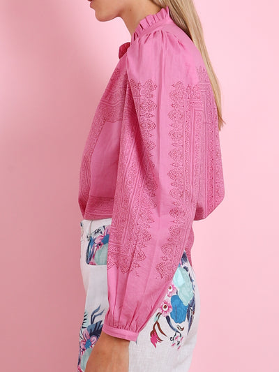 ANNABEL FUCHSIA TILE SHIRT