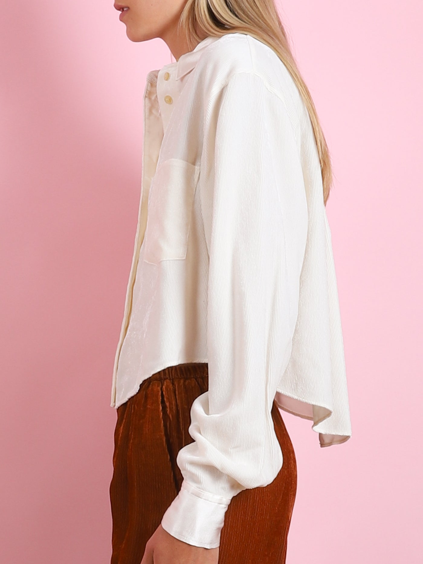FLUID CHIC VELVET BOXY SHIRT