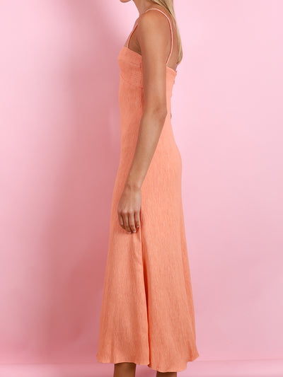 PEACH DREAM SPINNER ANKLE DRESS