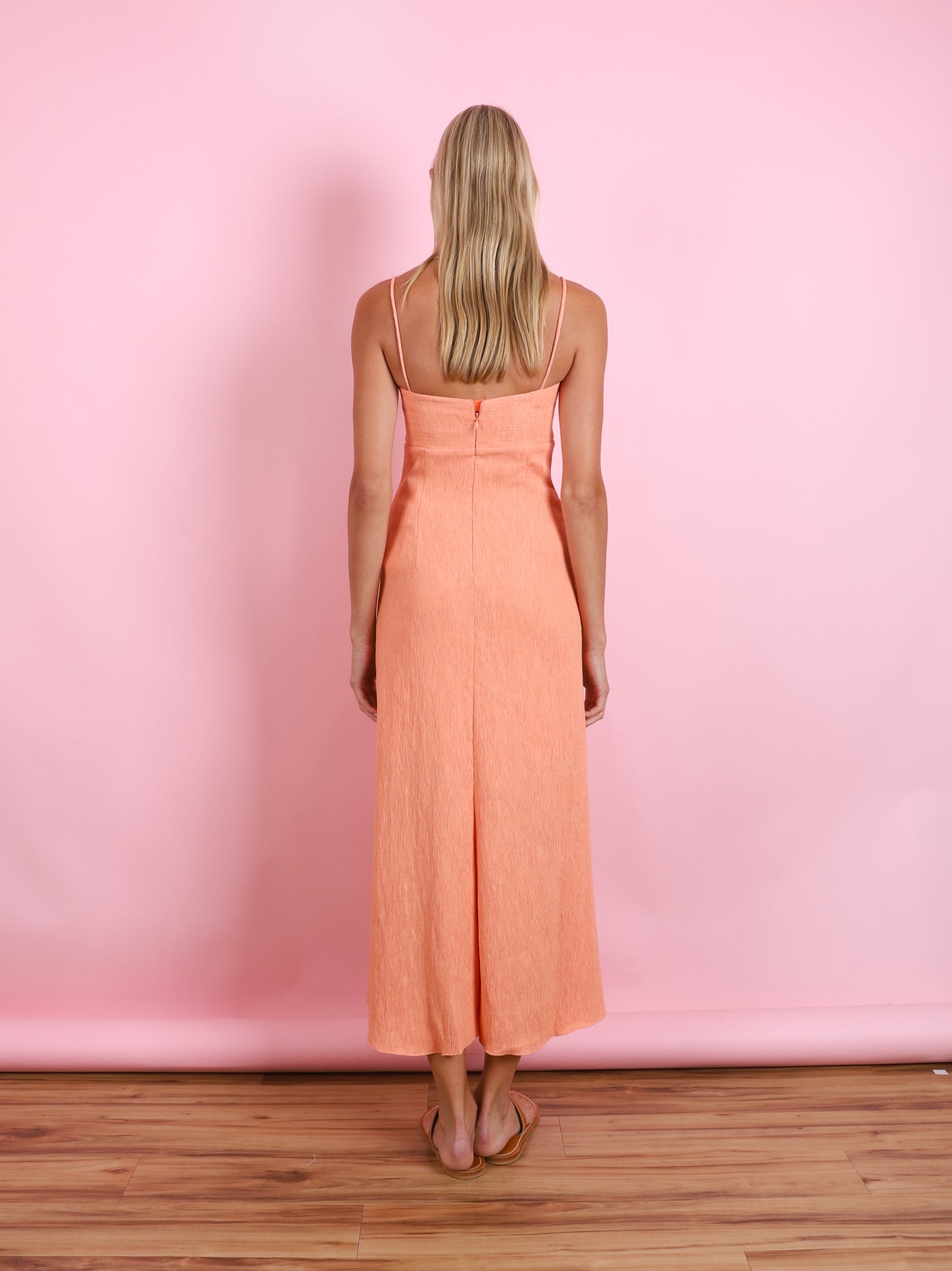 PEACH DREAM SPINNER ANKLE DRESS