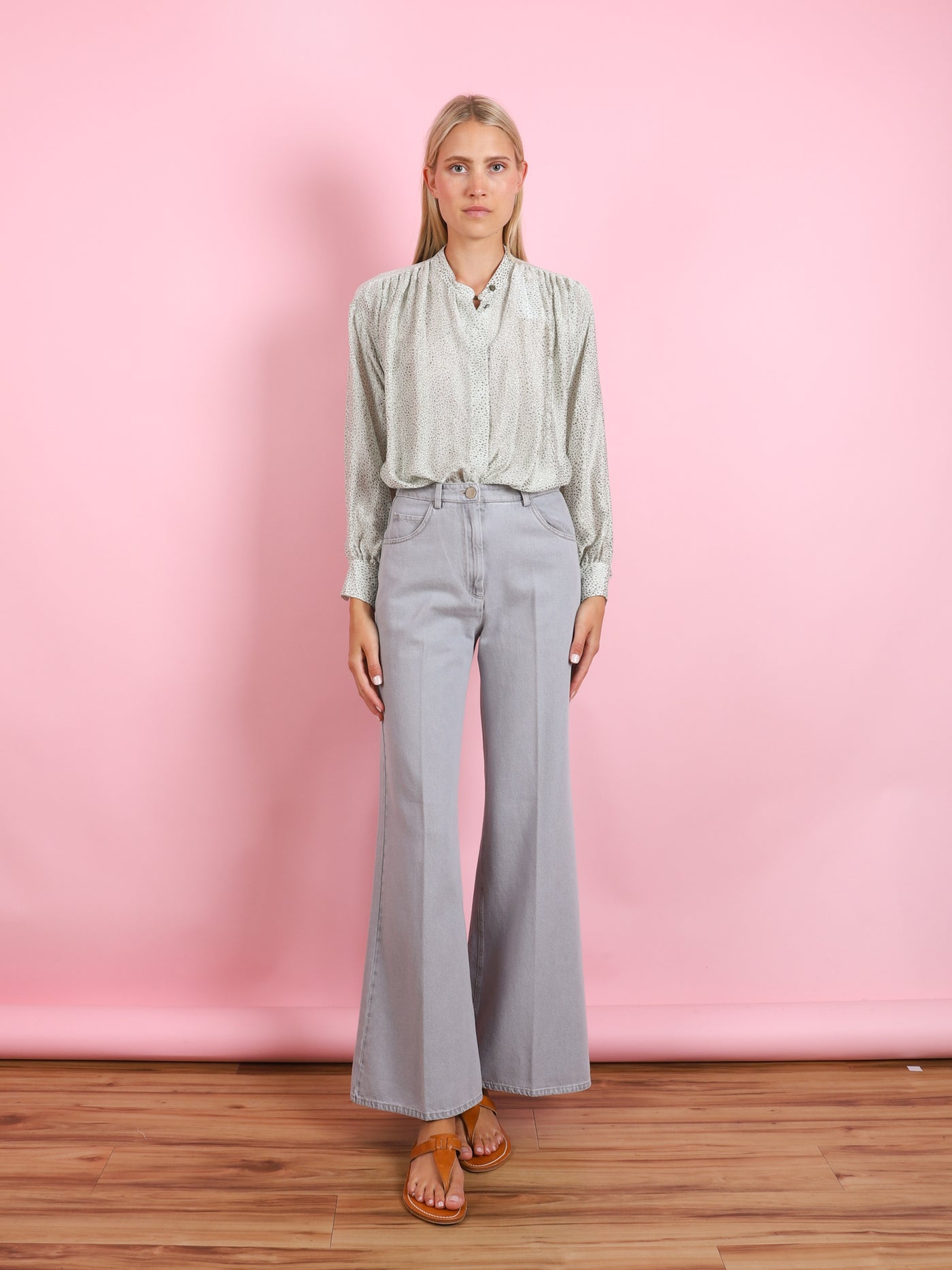 GRAY DENIM PANTS