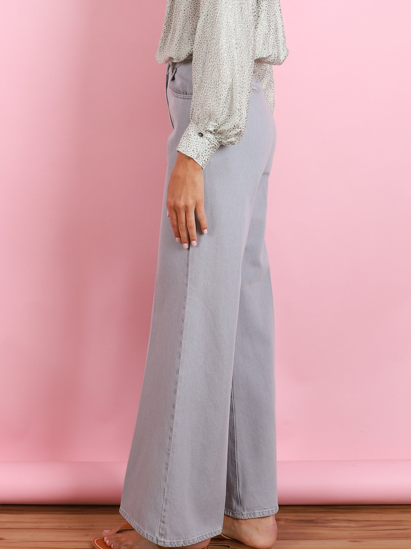 GRAY DENIM PANTS