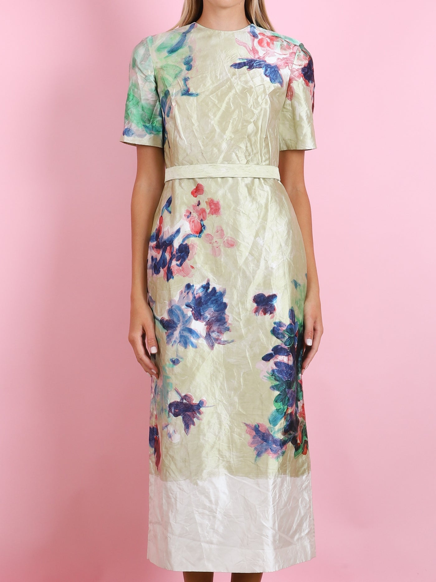 SHORT SLEEVE MIDI DRESS