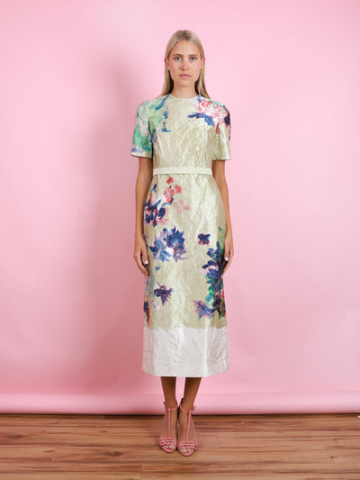 SHORT SLEEVE MIDI DRESS