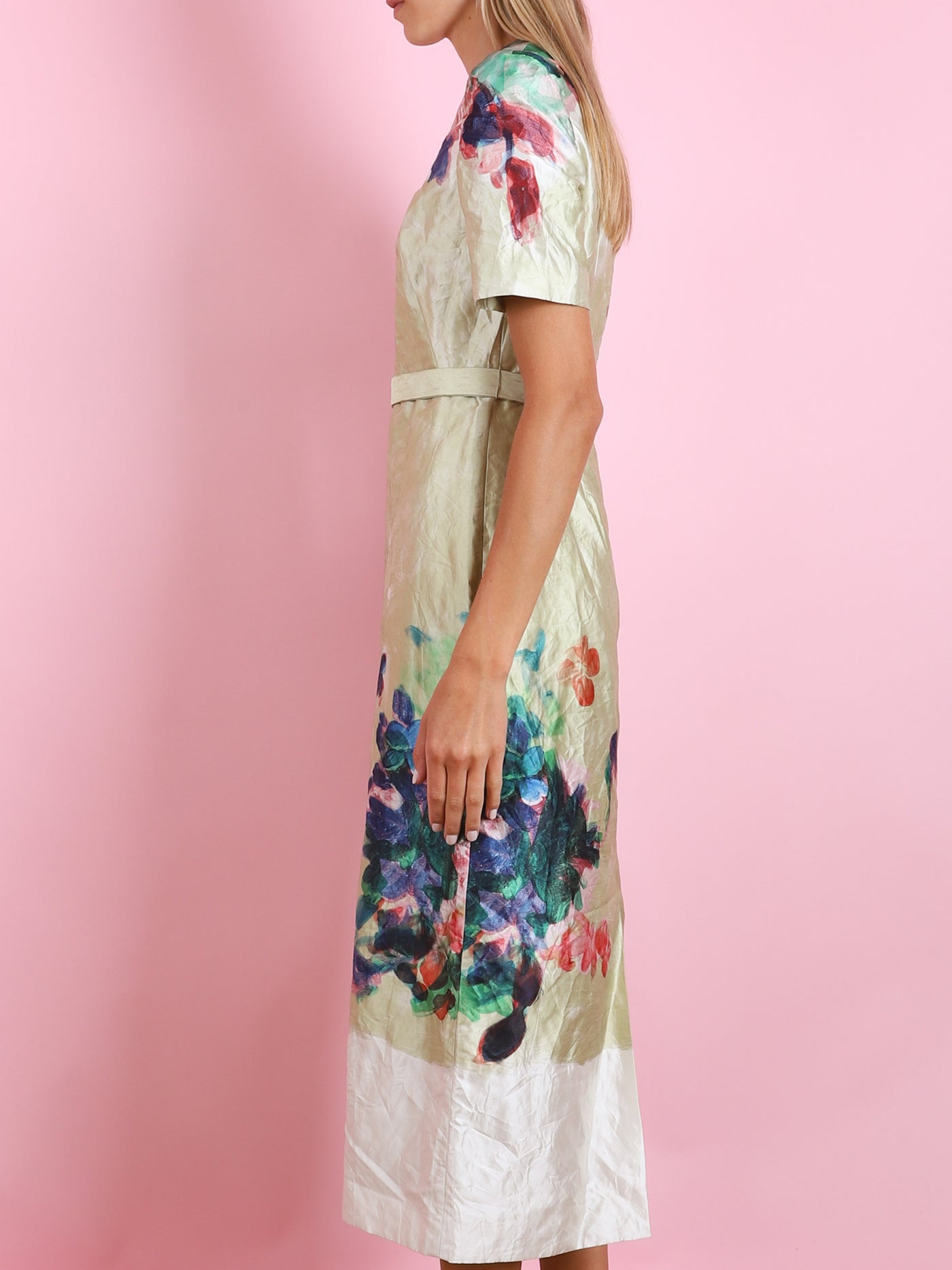 SHORT SLEEVE MIDI DRESS