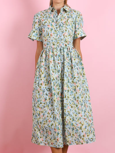 SHORT SLEEVED MIDI DRESS