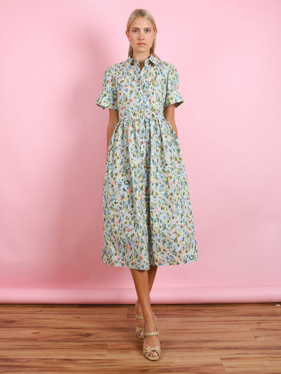 SHORT SLEEVED MIDI DRESS