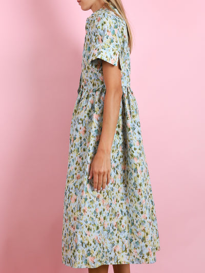 SHORT SLEEVED MIDI DRESS
