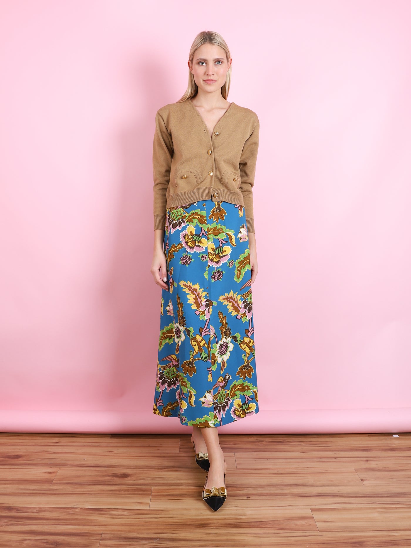 A-LONG PRINTED SKIRT