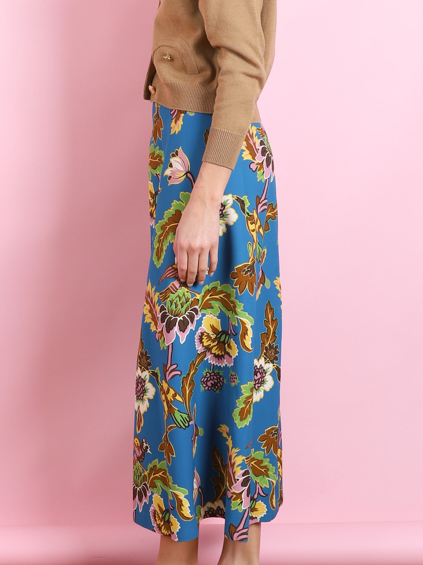 A-LONG PRINTED SKIRT