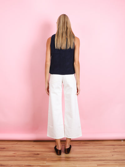 SALVIA SLEEVELESS CABLE TURTLENECK