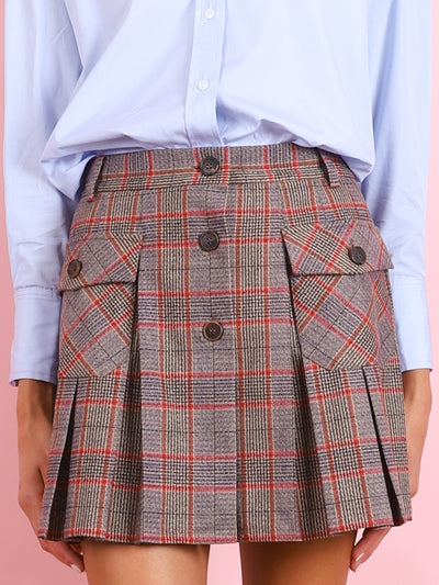 Pleated Mini Skirt