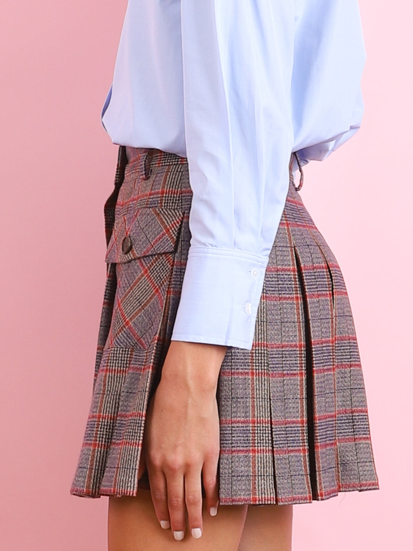 Pleated Mini Skirt