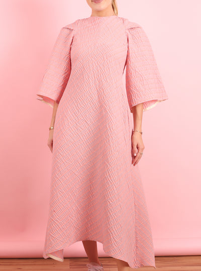 Crinkle Bell Sleeve Dress