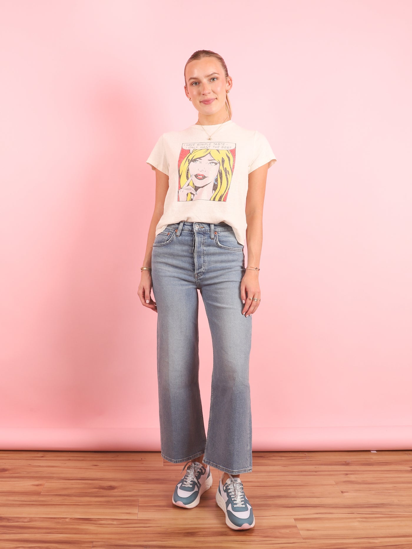 High Rise Wide Leg Crop Jean