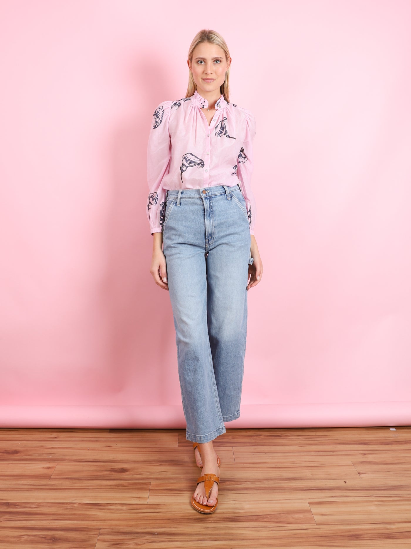 ANNABEL PINK CALLA LILY SHIRT