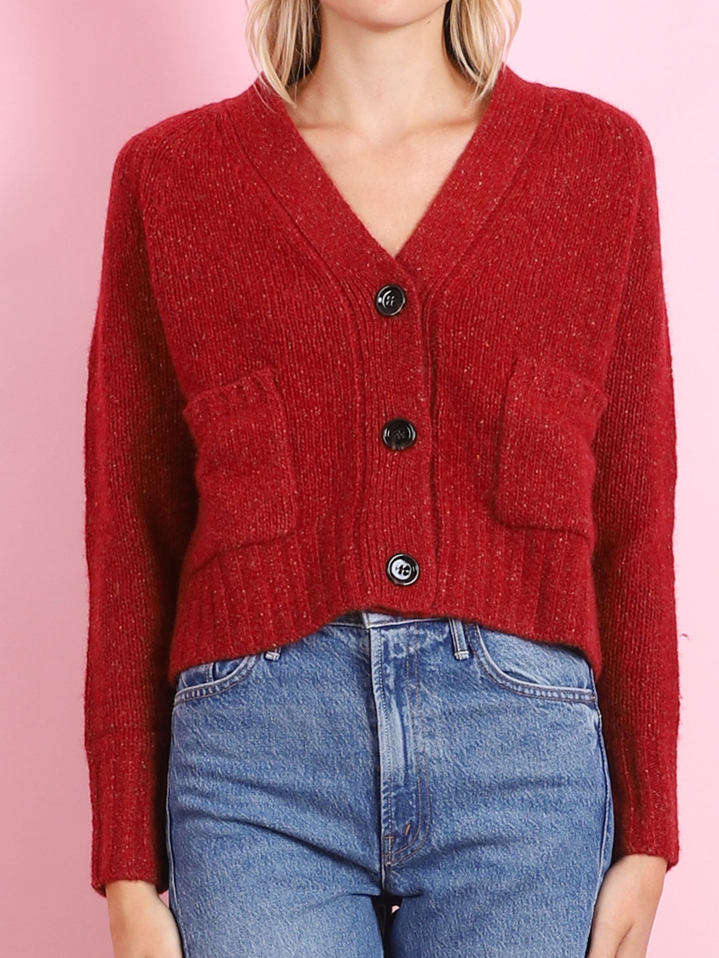 V-CARDIGAN WITH POCKETS