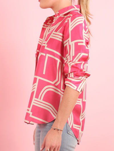 Pink Printed Shirt