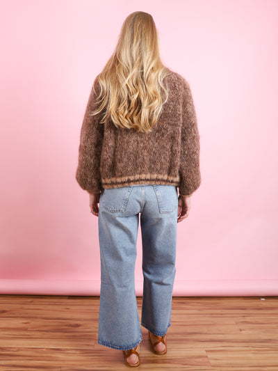 Bomber Nuage Cardigan in Beige