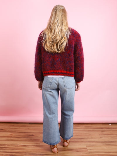 Bomber Nuage Cardigan in Rouge