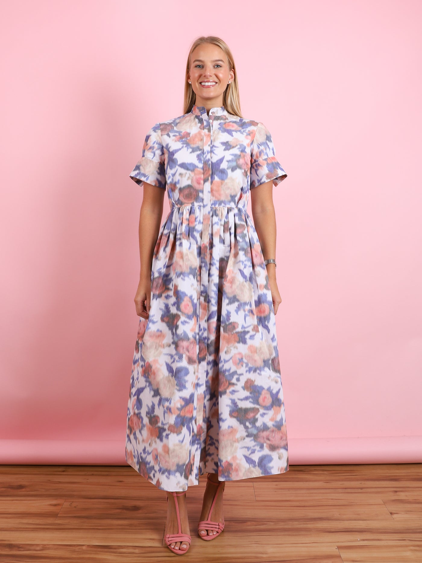 Short Sleeved Midi Dress