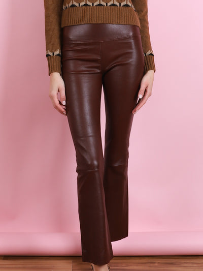 ANKLE FLARE PINOT LEATHER LEGGINGS