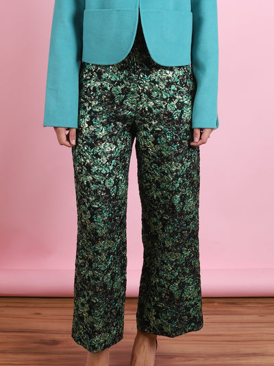 Metallic Peacock Pants