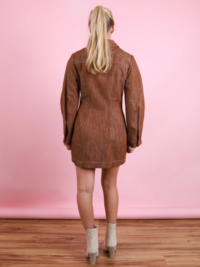 Mutton Sleeve Mini Dress