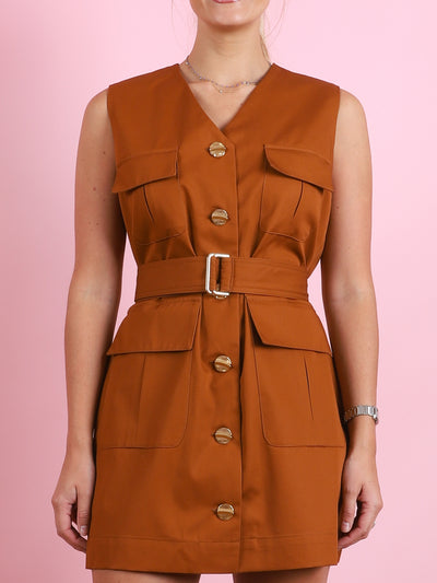 Safari Vest Mini Dress