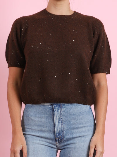 Short Sleeve Sparkle RD Sweater