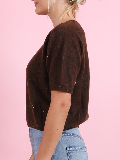 Short Sleeve Sparkle RD Sweater