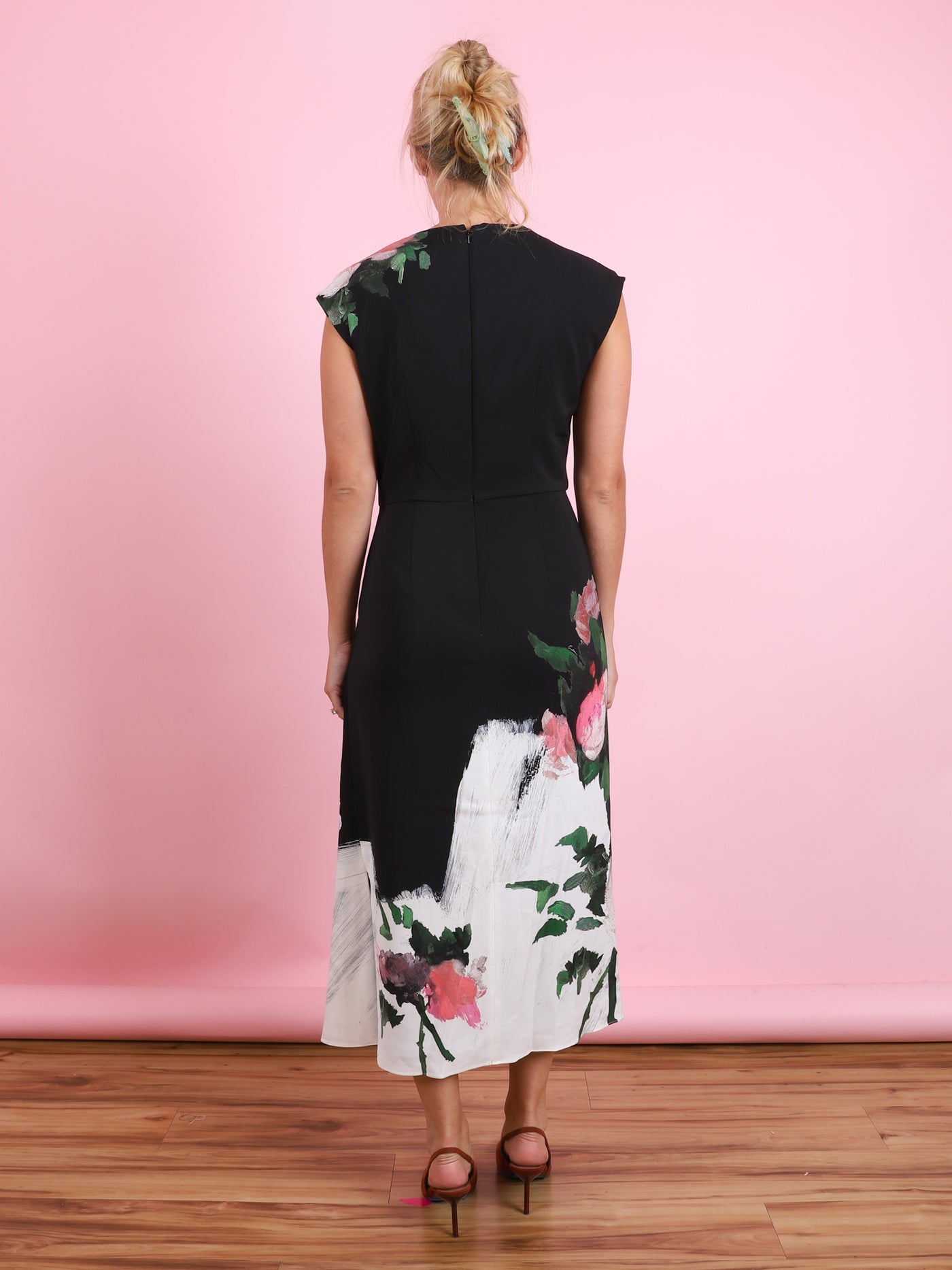 Short Cap Sleeve Midi Dress