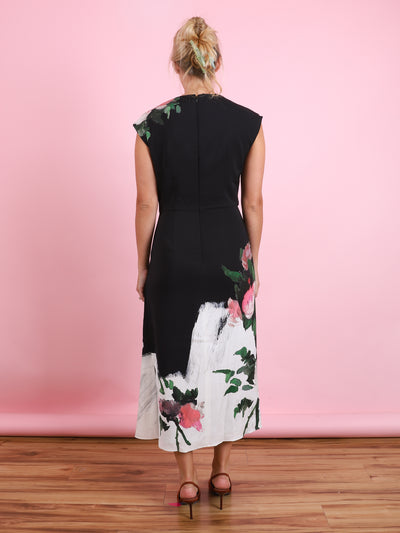 Short Cap Sleeve Midi Dress