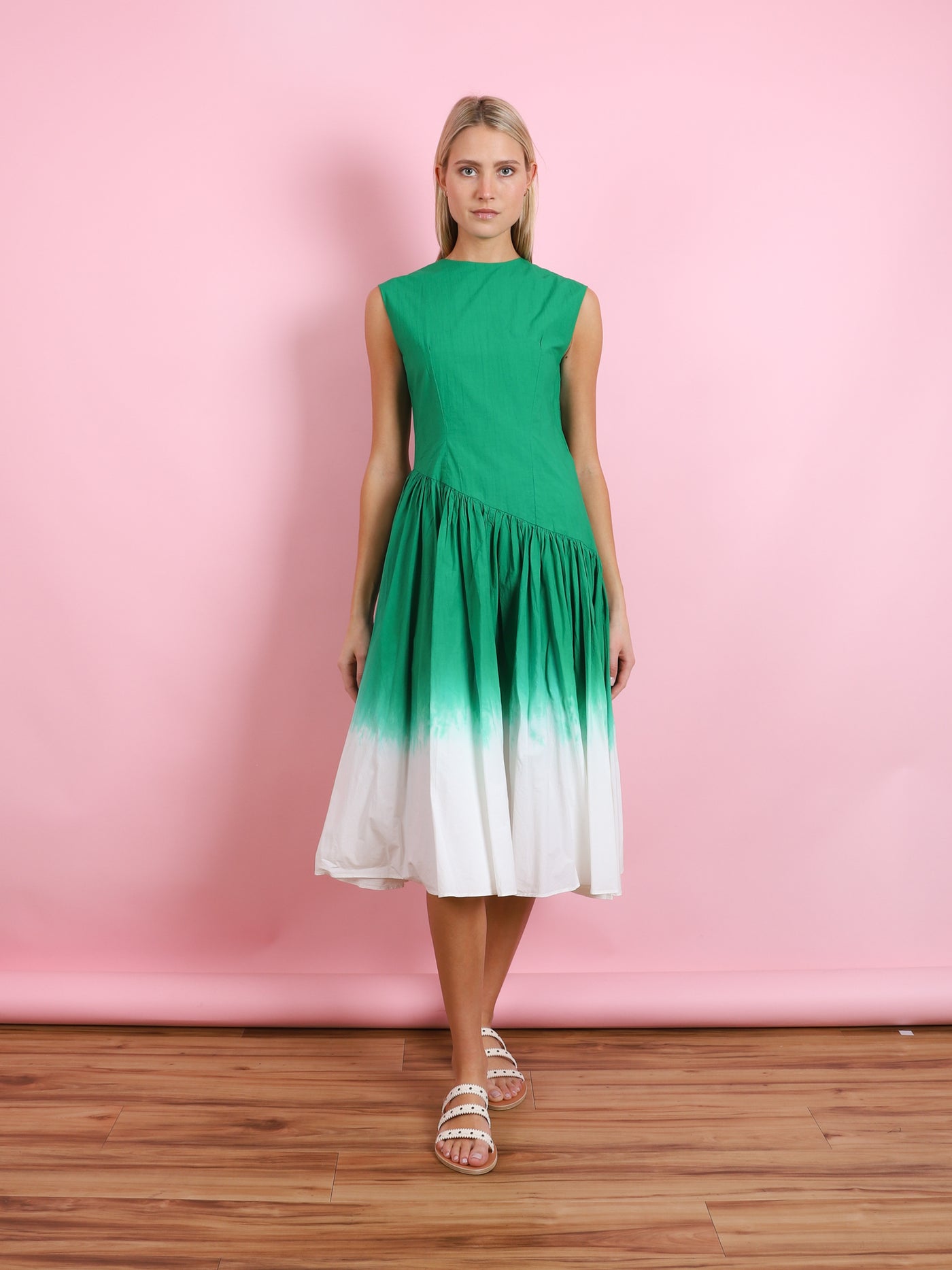 DIP DYED SLEEVELESS DRESS