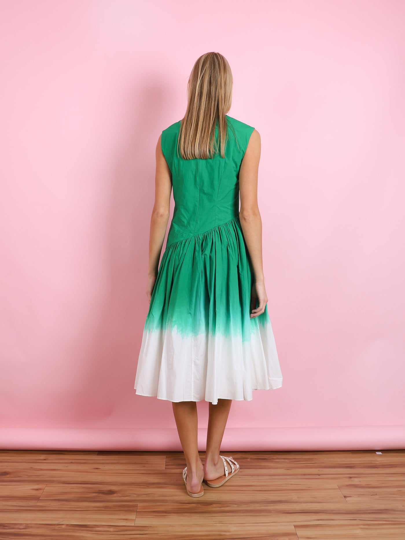 DIP DYED SLEEVELESS DRESS