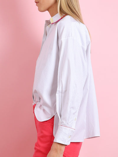 LONG SLEEVE SHIRT WITH FRILLS ALONG COLLAR