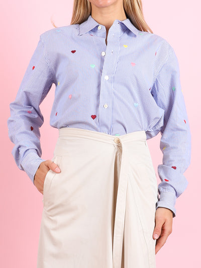 Heart Embroidered Shirt