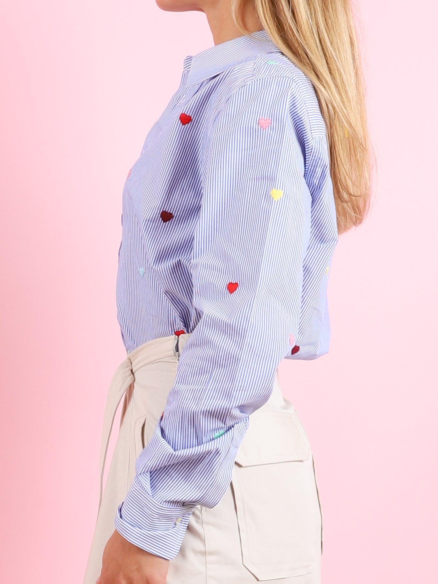 Heart Embroidered Shirt