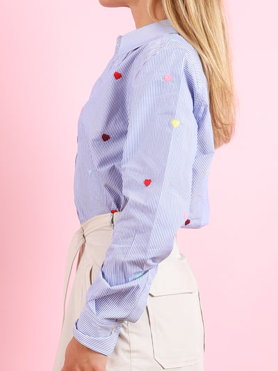 Heart Embroidered Shirt