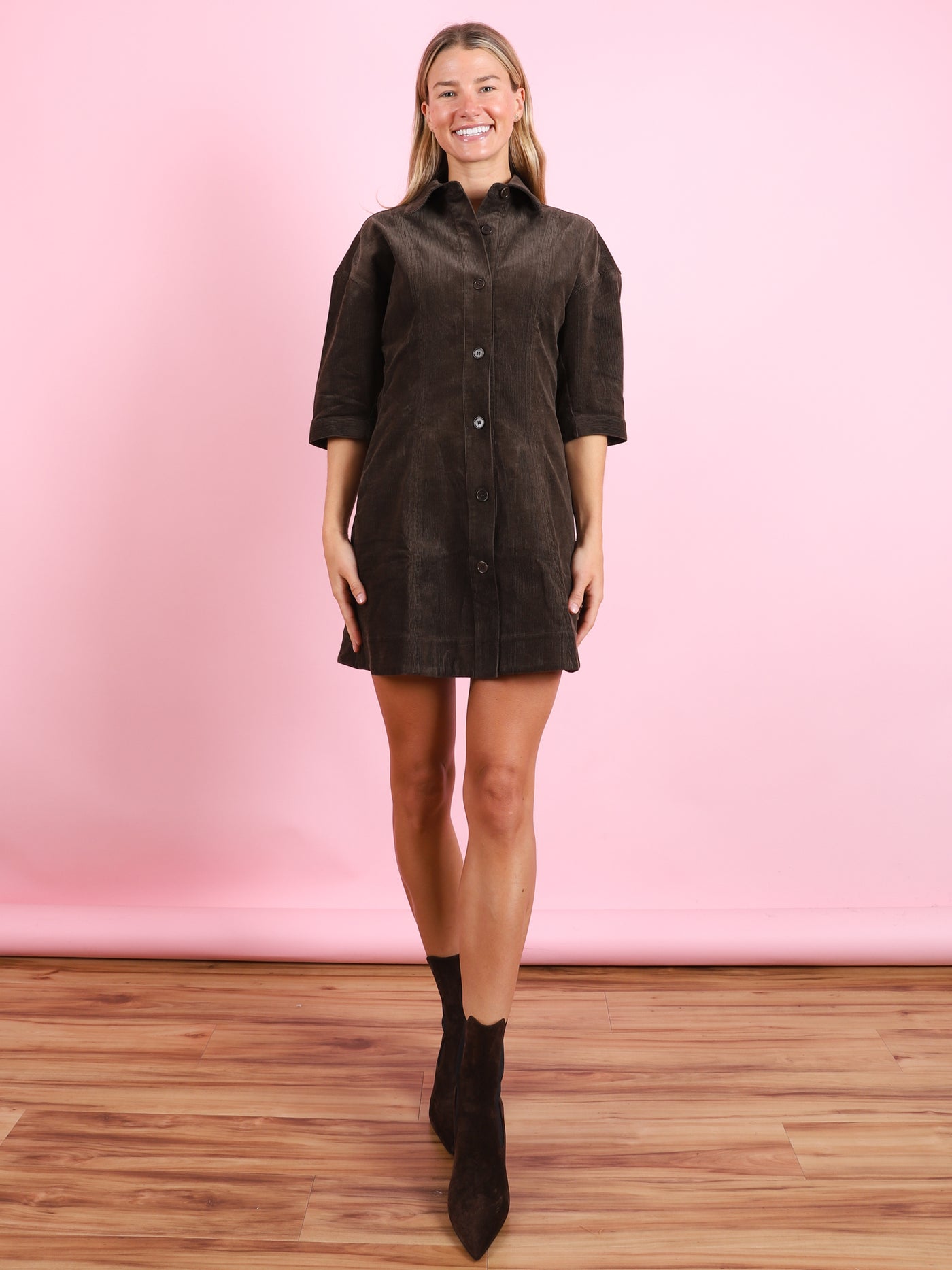 Luz Mini Dress in Carob