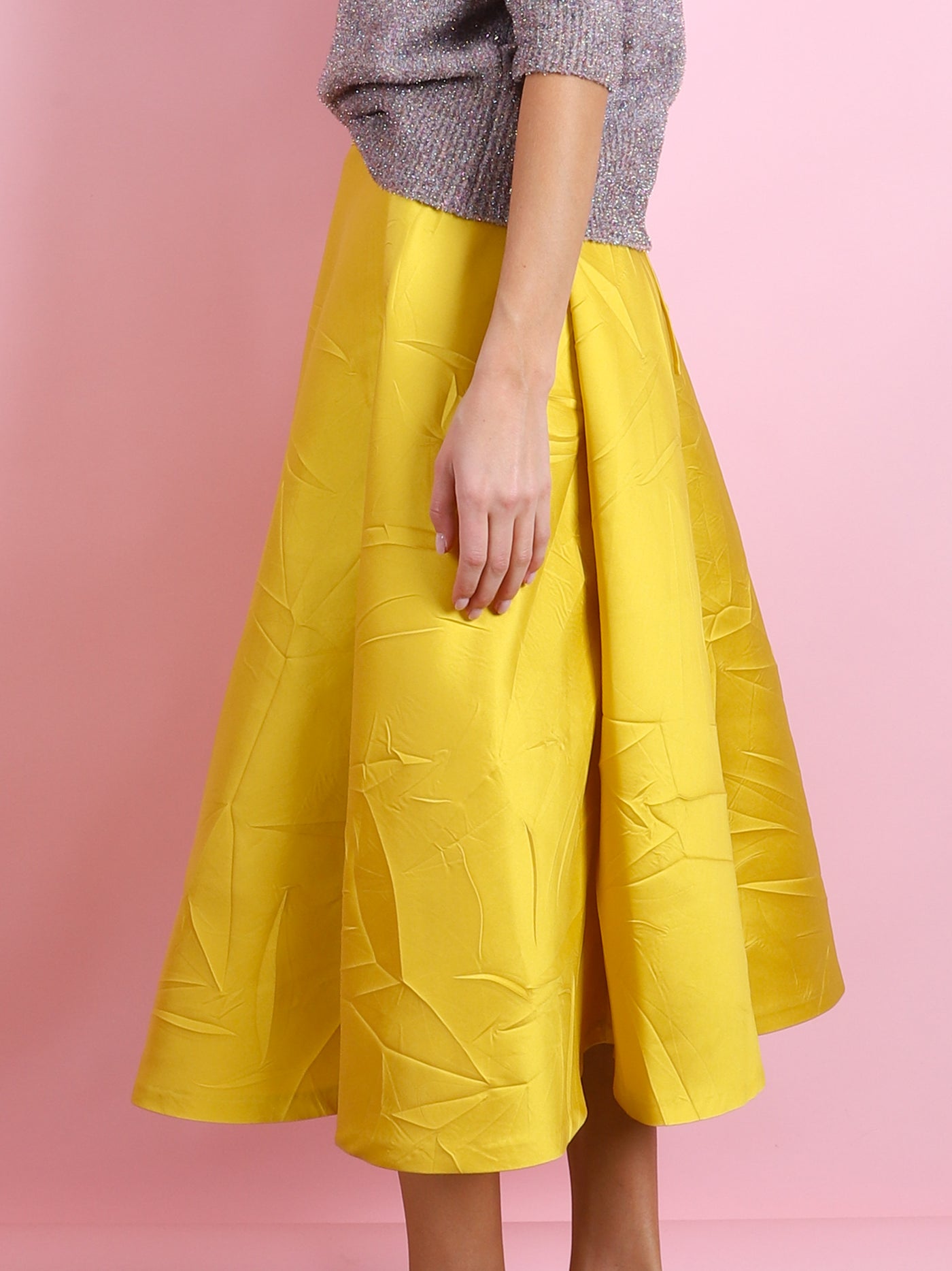 LEMON CRINKLE FULL SKIRT