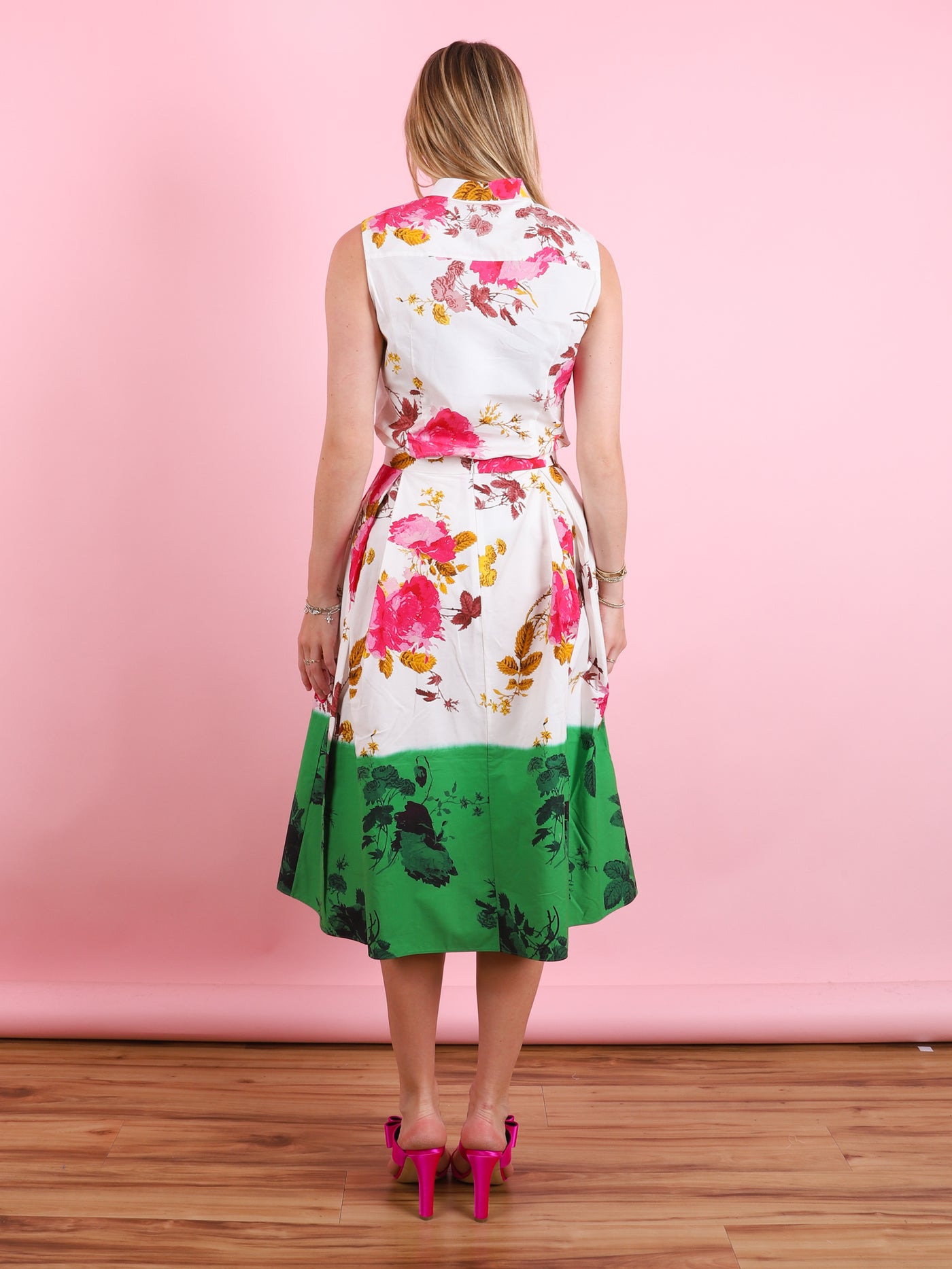 Volume Floral Midi Skirt
