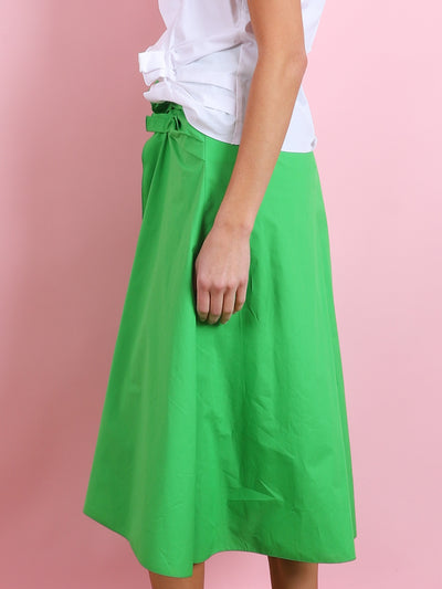 RUCHED MIDI SKIRT