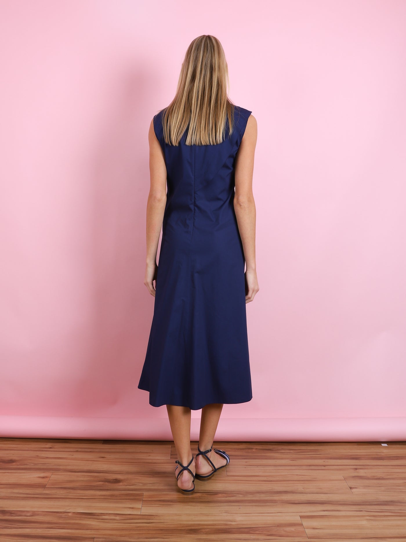 SLEEVELESS RUCHED DRESS