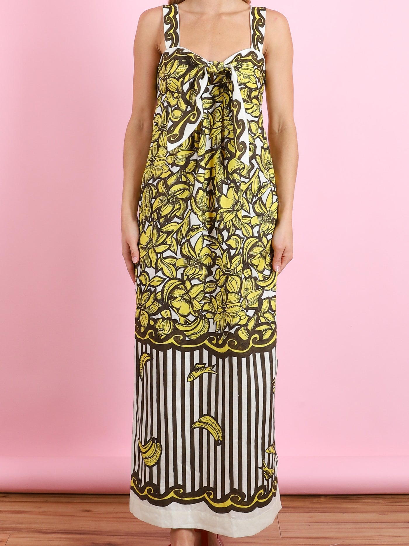 alemais cabana midi dress ALMAIS Cabana Midi Apron Dress