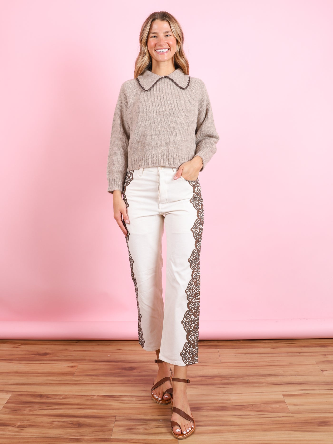 Lace Print Wayne Jean