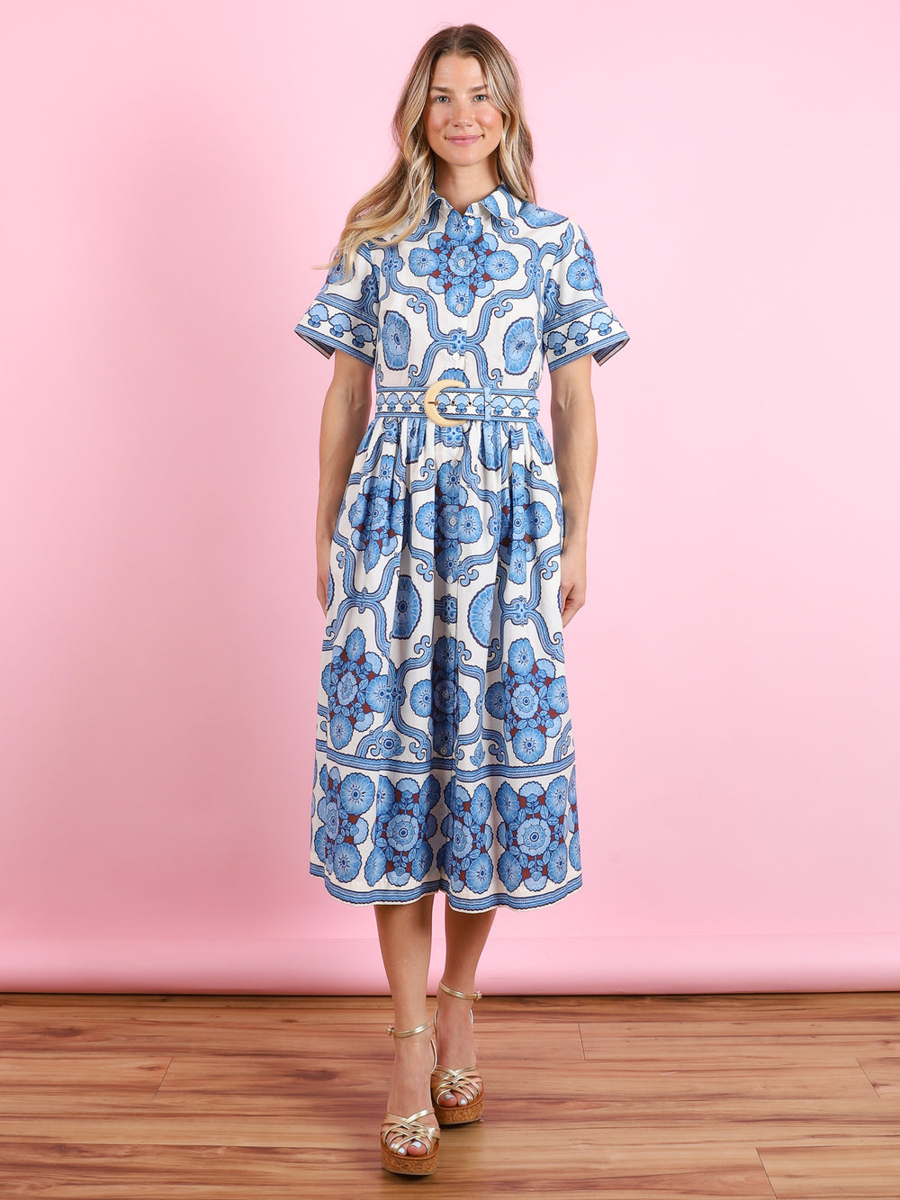 cara cara dress OTM Exclusive: Perla Dress in Blue Stems main image 0