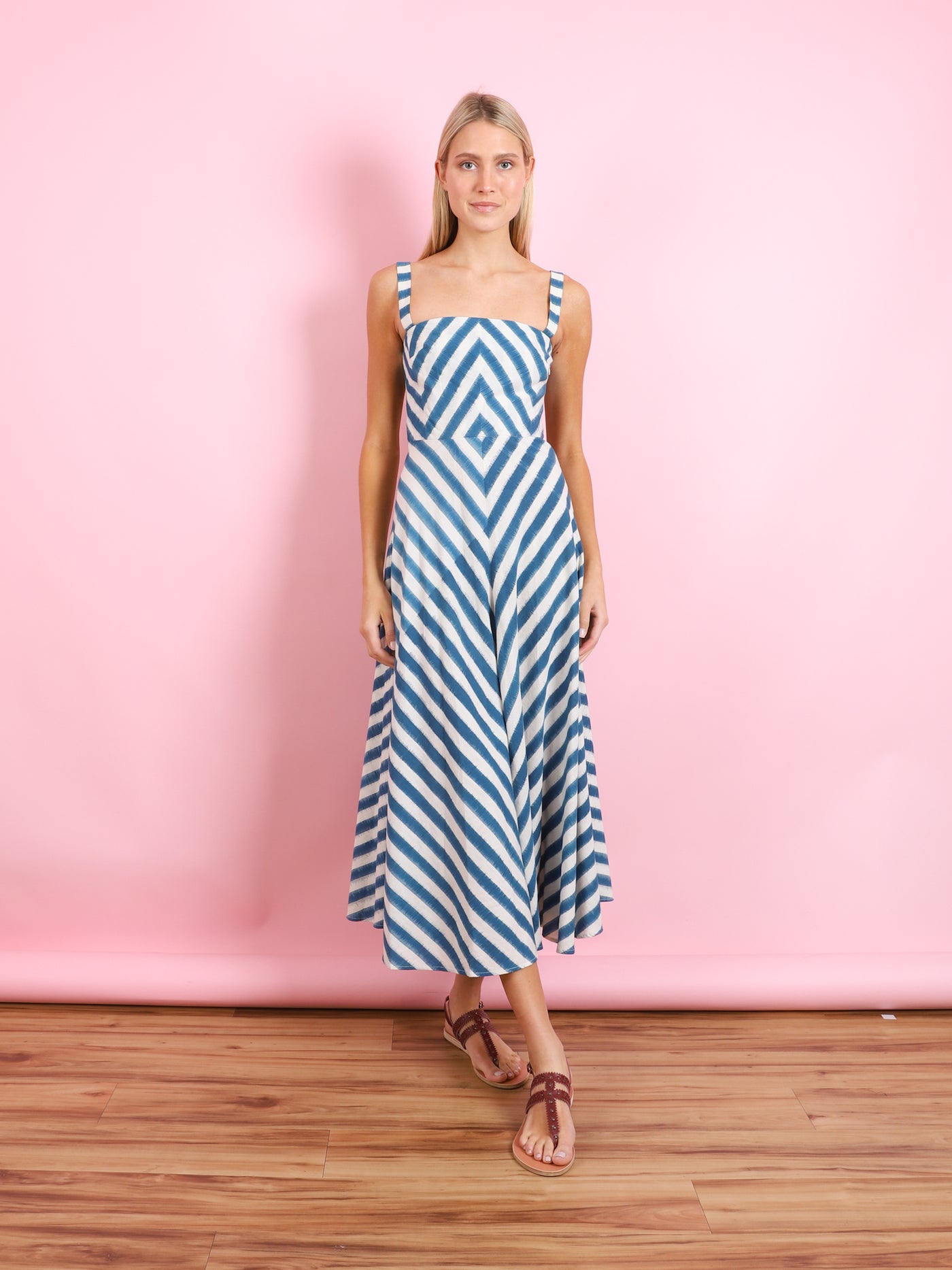 MARGHERITA IKAT STRIPE DRESS