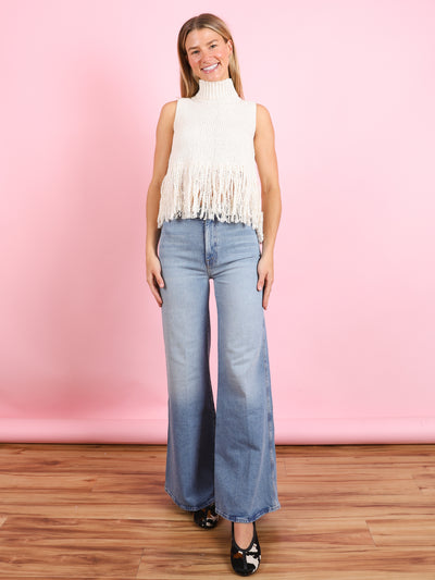 Sonia Snow Fringe Top