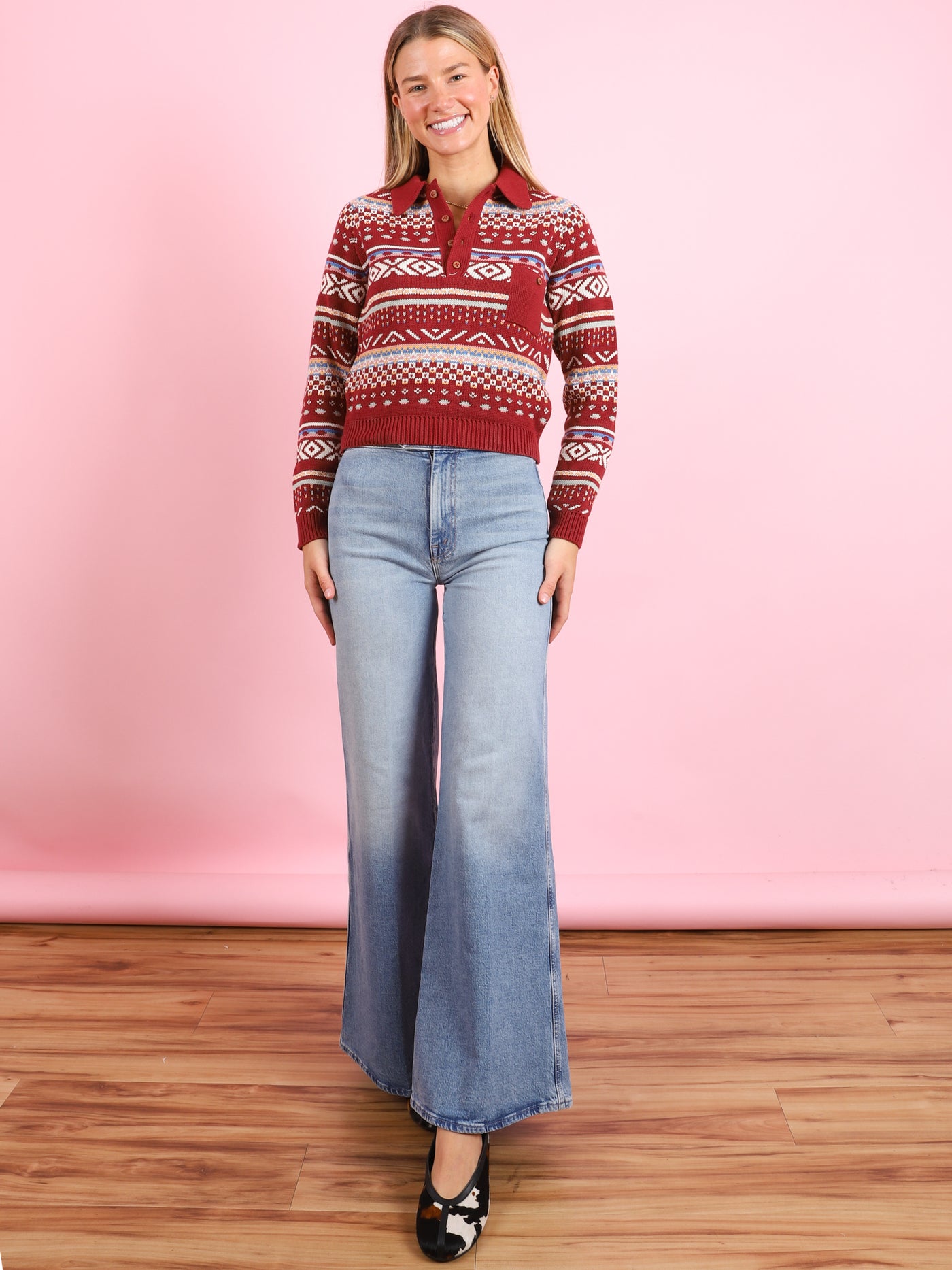 Liza Mesa Fair Isle Top